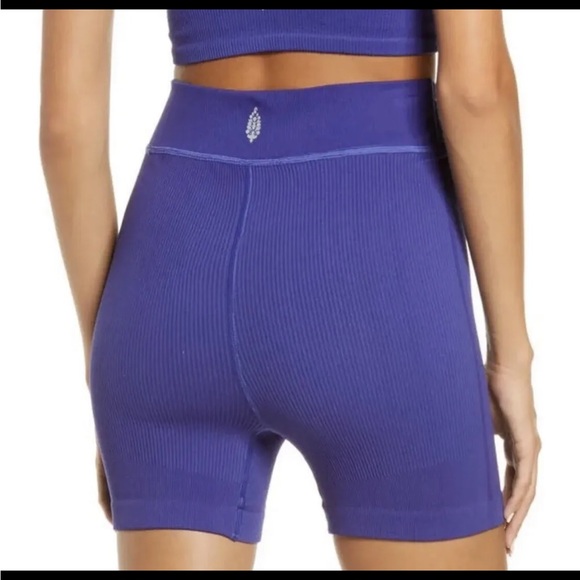 Free People Pants - Free People Movement M Free Throw Shorts in Outerspace Blue Work Out NWT